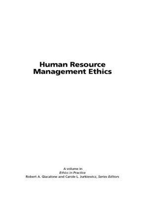 cover image of Human Resource Management Ethics